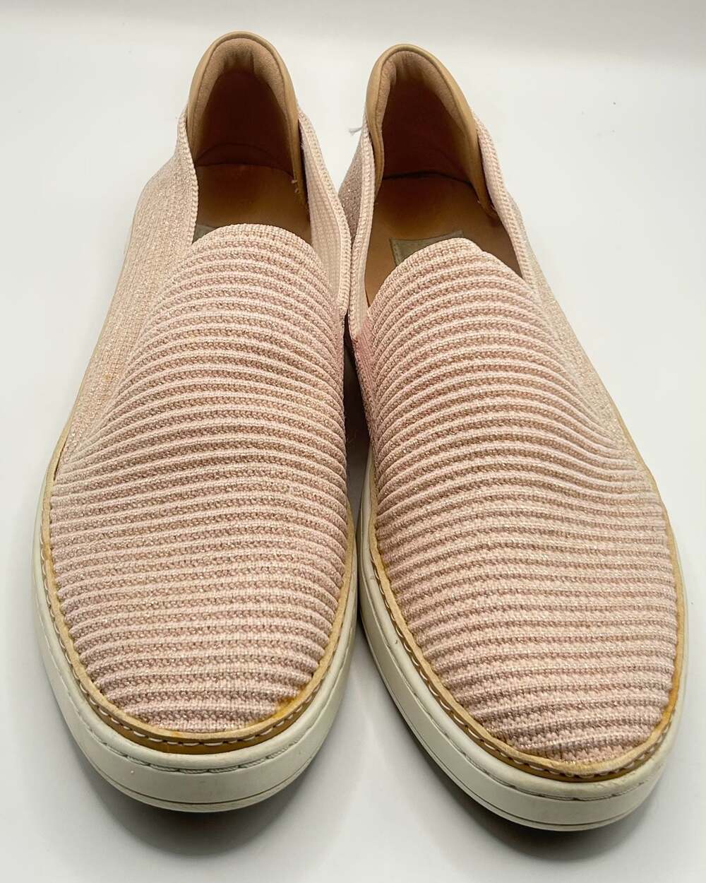 UGG Women's Pink Metallic Knit Slip-On Sneakers Size 8 - Picture 2 of 6